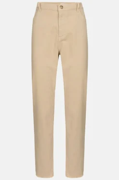 Store Beige Cropped Slim Fit Damesjeans Met Rafels Dames Broeken & Jeans