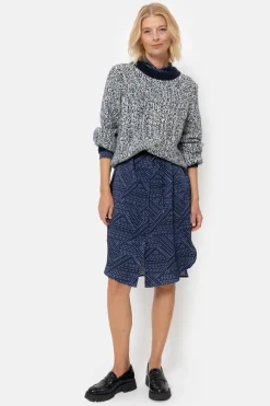 Sale Beige Gebreide Pull Met Effen Boorden Dames Truien & Cardigans
