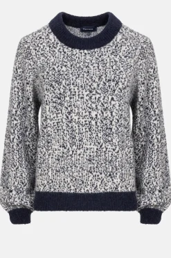Sale Beige Gebreide Pull Met Effen Boorden Dames Truien & Cardigans
