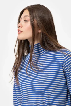 Best Beige Gestreepte Sous-Pull Met Rolkraag Dames T-Shirts & Tops