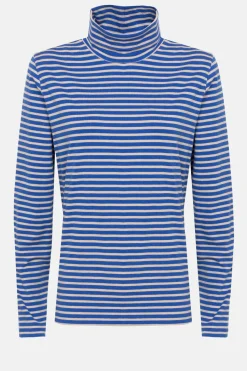 Best Beige Gestreepte Sous-Pull Met Rolkraag Dames T-Shirts & Tops