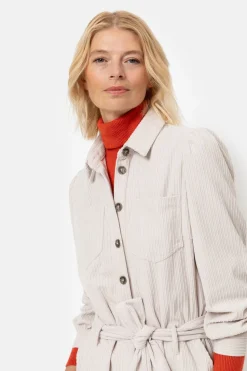 Outlet Beige Velours Jumpsuit Met Lange Mouwen Dames Broeken & Jeans