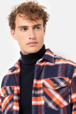 Cheap Blauw Geruit Regular Fit Overhemd Heren Hemden