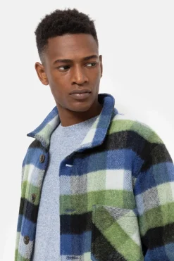 Outlet Blauw Geruite Hemdjas Voor Mannen Heren Jassen & Blazers