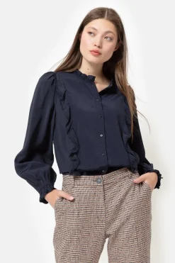 Flash Sale Blauw-Bruin Geruite 7/8 Broek Met Regular Fit Dames Broeken & Jeans