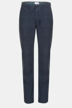 Best Sale Blauwe Geruite Slim Fit Chino Broek Voor Heren Heren Broeken