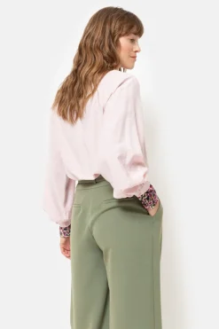 Best Blouse Met Overslag En Broderie Dames Blouses
