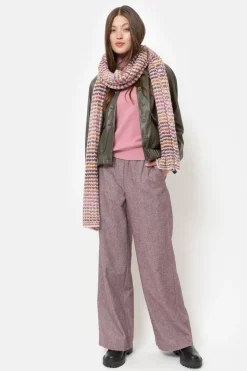 Clearance Bordeaux Straight Fit Broek Met Visgraatmotief Dames Broeken & Jeans