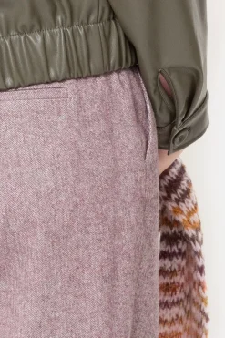 Clearance Bordeaux Straight Fit Broek Met Visgraatmotief Dames Broeken & Jeans