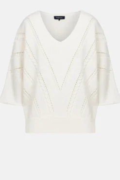 Online Boxy Pull Met Driekwartmouwen En V-Hals Dames Truien & Cardigans
