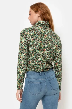 Flash Sale Bruin Gebloemde Sous-Pull Voor Dames Dames T-Shirts & Tops
