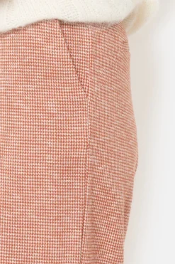 Clearance Bruin Geruite Loose Fit Broek Dames Broeken & Jeans