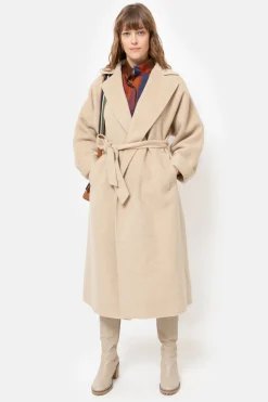 Cheap Bruin Gestreepte Jurk Met Lange Mouwen Dames Jurken
