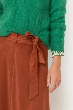 Cheap Bruine Midirok Met A-Lijn En Suedelook Dames Rokken