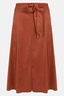 Cheap Bruine Midirok Met A-Lijn En Suedelook Dames Rokken
