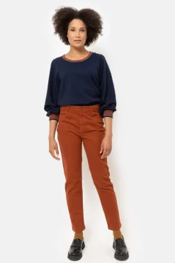 Flash Sale Bruine Regular Fit Damesbroek Met 7/8 Lengte Dames Broeken & Jeans