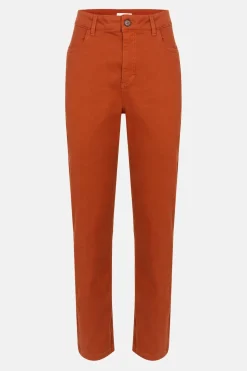 Flash Sale Bruine Regular Fit Damesbroek Met 7/8 Lengte Dames Broeken & Jeans