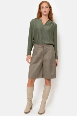 Discount Damesblouse Met Smock En Lange Mouw Dames Blouses