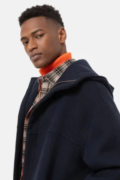Cheap Donker E Herenmantel Met Kap En Rits Heren Jassen & Blazers