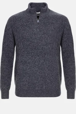 Store Donker E Herentrui Met Opstaande Ritskraag Heren Sweaters & Cardigans