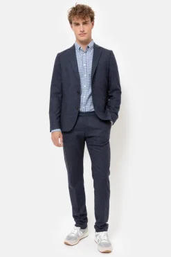 Clearance Donker E Korte Herenblazer Met Krijtstreep Heren Jassen & Blazers