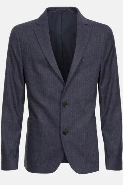 Clearance Donker E Korte Herenblazer Met Krijtstreep Heren Jassen & Blazers