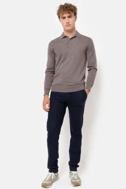 Shop Donker E Slim Fit Heren Chino Met Vouw Heren Broeken