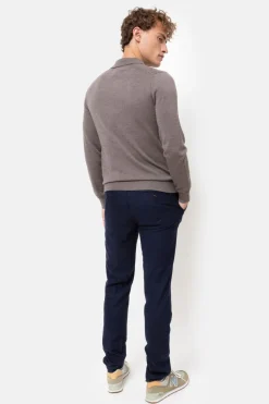 Shop Donker E Slim Fit Heren Chino Met Vouw Heren Broeken