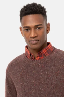 Sale Donker Gemeleerde Trui Met Ronde Hals Heren Sweaters & Cardigans