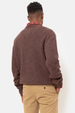 Sale Donker Gemeleerde Trui Met Ronde Hals Heren Sweaters & Cardigans