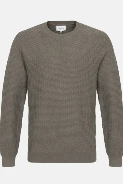 Store Donkergrijze Gebreide Sweater Met Reliefmotief Heren Sweaters & Cardigans