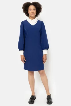 Fashion E A-Lijn Jurk Met Ballonmouwen En V-Hals Dames Jurken