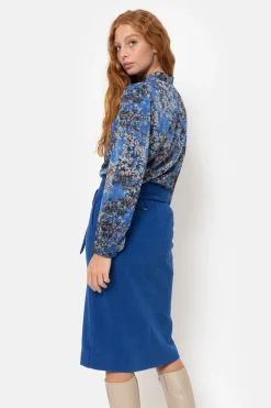 Flash Sale E Blouse Met Strik En Grijze Bloemenprint Dames Blouses