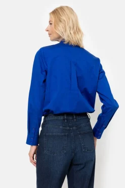 Cheap E Dames Blouse Met Gefronste Kraag Dames Blouses