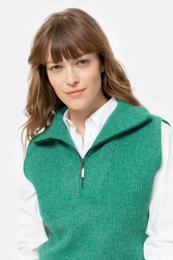 New E Dames Debardeur Met Ritskraag Dames Truien & Cardigans