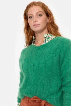 Flash Sale E Damespull Met Kabelsteek En Boothals Dames Truien & Cardigans