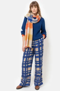 Shop E Effen Pull Met Ecru-Oranje Gestreepte Rug Dames Truien & Cardigans