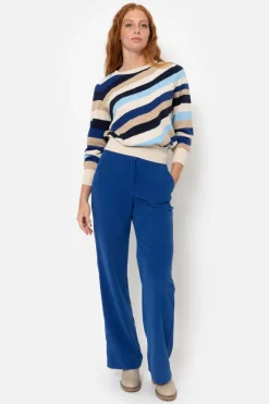 Clearance E Fluwelen Broek Met Wijde Broekspijpen Dames Broeken & Jeans