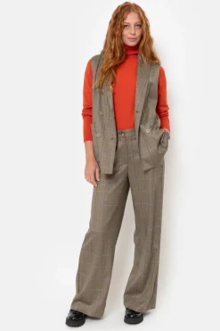 Best Sale E Geruite Broek Met Wijde Broekspijpen Dames Broeken & Jeans
