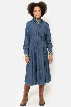 Shop E Jeansjurk Met Lange Mouwen En Knopen Dames Jurken