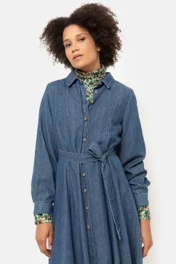 Shop E Jeansjurk Met Lange Mouwen En Knopen Dames Jurken