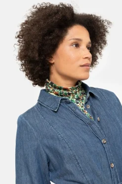 Shop E Jeansjurk Met Lange Mouwen En Knopen Dames Jurken