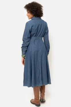 Shop E Jeansjurk Met Lange Mouwen En Knopen Dames Jurken