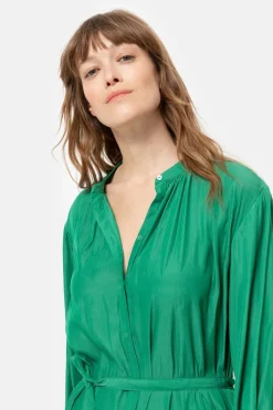 Store E Jurk Met Lange Mouwen En Knoopjes Dames Jurken