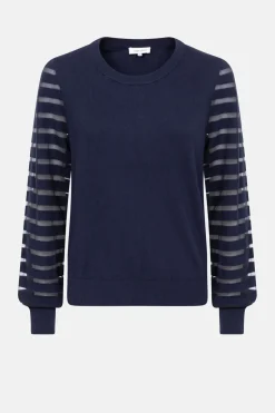 Sale E Pull Met Lange Semitransparante Mouwen Dames Truien & Cardigans