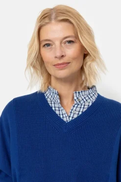 New E Pull Met Vleermuismouwen En V-Hals Dames Truien & Cardigans