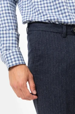 Cheap E Slim Fit Heren Chino Met Krijtstreep Heren Broeken