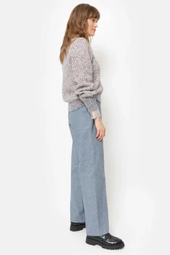 Discount E Straight Fit Broek Met Visgraatmotief Dames Broeken & Jeans