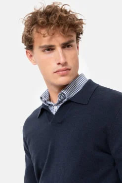 Fashion E Trui Met Polokraag En V-Hals Heren Sweaters & Cardigans