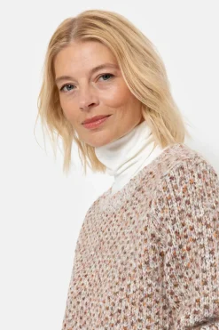 Cheap Gebreide Bruin-Beige Pull Met Visgraatmotief Dames Truien & Cardigans